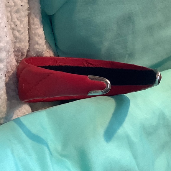 CHANEL Red Quilted Hair Accessory Rare Vintage - Picture 10 of 13